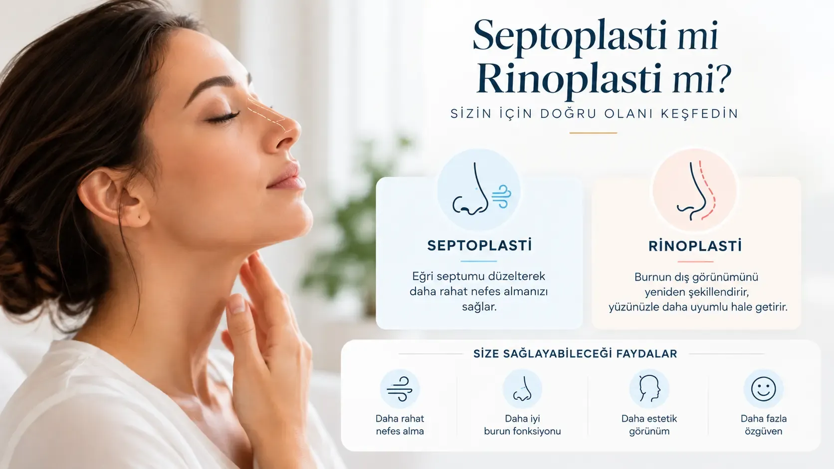 Dr. İsa Dağlı'nın karşılaştırmasıyla septoplasti ve rinoplasti, Antalya